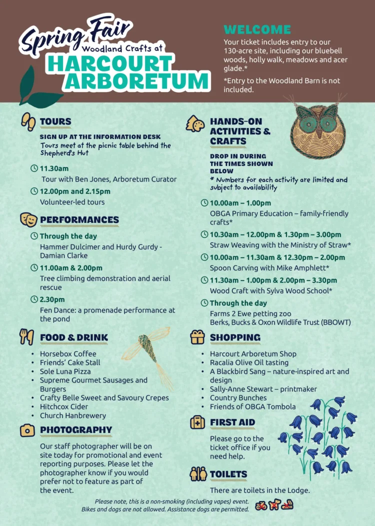 Brand illustrations for family event leaflet by Kati Lacey freelance brand illustrator