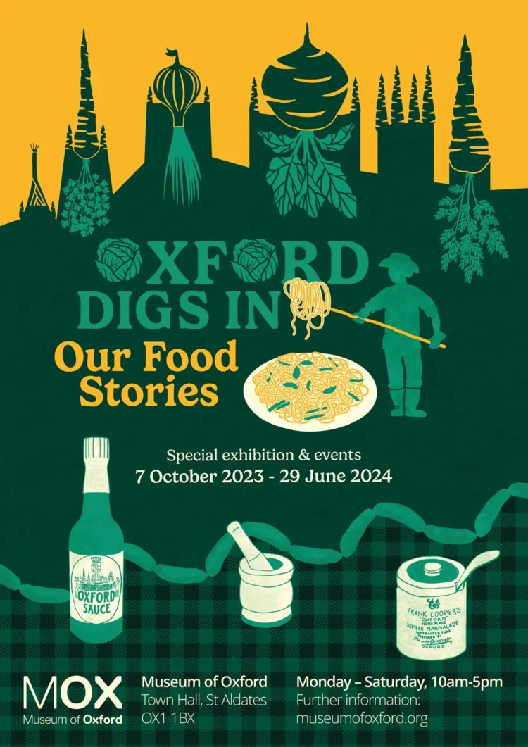 Exhibition poster for Food Stories Kati Lacey Illustration MoX Poster