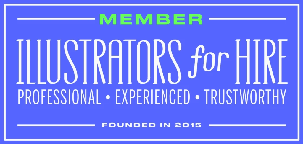 Freelance illustrator member badge for Illustrators for Hire Freelance illustrator member badge for Illustrators for Hire