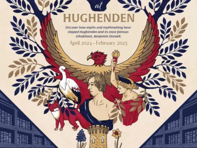 Hughenden Manor Myth and Mythmaking poster for National Trust Kati Lacey Illustration