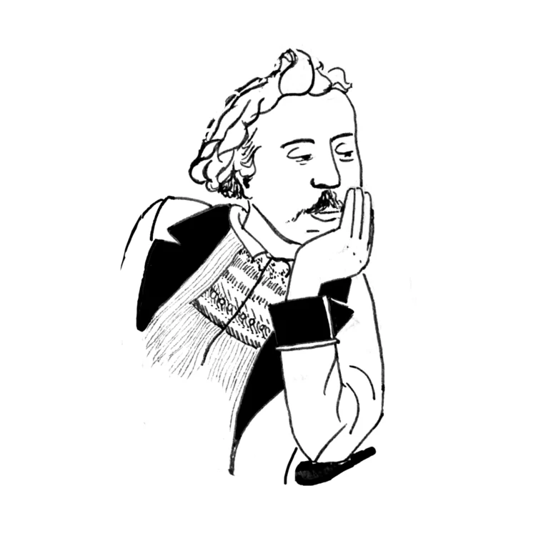 Paul Gauguin Line portrait by Kati Lacey