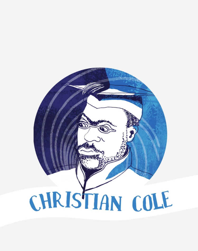 Portrait illustration series for Black History Month Christian Cole Portrait Illustration by Kati Lacey