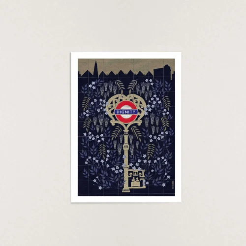 Red Cross Garden London Unframed Wall Art Print by Kati Lacey Designs