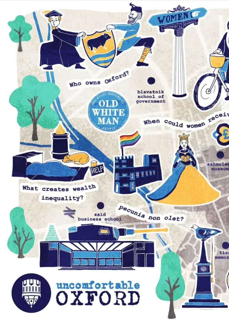 Uncomfortable Oxford Interpretive Story map Kati Lacey Map Illustator