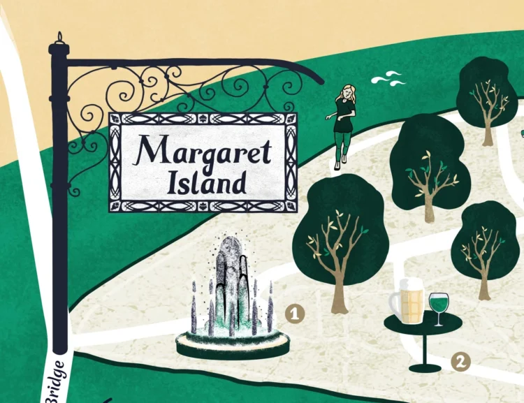 Walking around Margaret Island by Kati Lacey Illustrator detail1